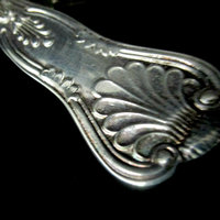 Sheffield Fruit Salad Serving Utensil Set, Deep Repousse, Original Hard Storage Case, Made in England, Mid Century Dining, Make Offer