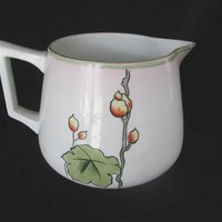 Antique Large Pitcher, Stout Water or Milk Pitcher, Nippon Japan, Floral Hand Painted, Farmhouse Decor, 1910s, Vintage Gifts, Make Offer