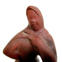 Jihokera Pottery, Woman in Cloak, Tagged and Marked 188, Czechoslovakia, Vintage Gifts, Make Offer