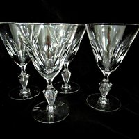 Tiffin Ashland Wine Glasses or Goblets, Tiffin Franciscan Ashland Pattern, Set of 4, 1960s, Excellent Condition, 2 Sets Avail, Vintage Gifts