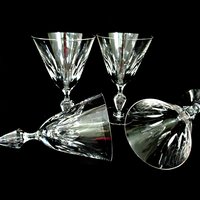 Tiffin Ashland Wine Glasses or Goblets, Tiffin Franciscan Ashland Pattern, Set of 4, 1960s, Excellent Condition, 2 Sets Avail, Vintage Gifts