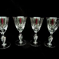 Set of 4 Tiffin Ashland Wine Glasses, Tiffin Franciscan Ashland Pattern, 1960s, Wedding Gift, Excellent Condition, Vintage Gifts