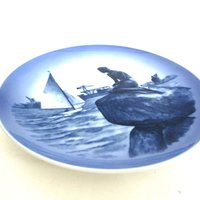 The Little Mermaid Plate, Cobalt Blue, Royal Copenhagen, Made in Denmark, Collectible Mermaid Plate, Vintage Gifts, Make Offer