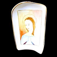 Vintage Madonna Wall Art, Made in Italy, Signed by Artist, Religious Wall Decor, Religious Gift