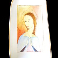 Vintage Madonna Wall Art, Made in Italy, Signed by Artist, Religious Wall Decor, Religious Gift