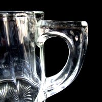 Vintage Milk Pitcher, Water Pitcher, Juice Pitcher, Heavy and Stout, Panels, Large Pitcher