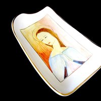 Vintage Madonna Wall Art, Made in Italy, Signed by Artist, Religious Wall Decor, Religious Gift