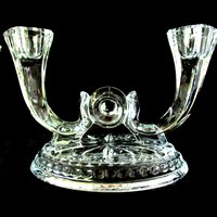 Pair of Art Deco Candle Holders, Double Candle Holders, Formal Table Setting, Center Circle, Oval Base, Victorian Decor