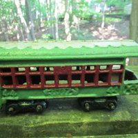 Vintage Cast Iron Train, Engine, Coal Car, Washington Cars, Observation Car, All 5 pcs Present, Large Set, Very Heavy, Make Offer