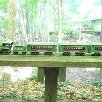 Vintage Cast Iron Train, Engine, Coal Car, Washington Cars, Observation Car, All 5 pcs Present, Large Set, Very Heavy, Make Offer