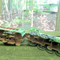 Vintage Cast Iron Train, Engine, Coal Car, Washington Cars, Observation Car, All 5 pcs Present, Large Set, Very Heavy, Make Offer