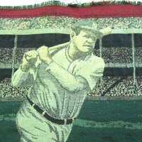 Babe Ruth Tapestry, Pillow Front Panel or Cover, Gift for Baseball Fan, Make Offer