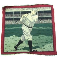 Babe Ruth Tapestry, Pillow Front Panel or Cover, Gift for Baseball Fan, Make Offer