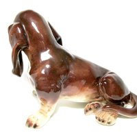 Dachshund Statue or Large Figurine, Mid Century, Weiner Dog Statue, Large 8 Inches Long, Gift for Dachshund Lover, Made in Western Germany