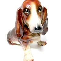 Dachshund Statue or Large Figurine, Mid Century, Weiner Dog Statue, Large 8 Inches Long, Gift for Dachshund Lover, Made in Western Germany