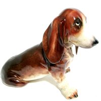 Dachshund Statue or Large Figurine, Mid Century, Weiner Dog Statue, Large 8 Inches Long, Gift for Dachshund Lover, Made in Western Germany