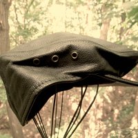 Brown Leather Newsboy Hat, Mens Flat Cap, Vintage Cabbie or Golf Cap, Ivy Hat, Size S/M, Vented, Snap Bill, Made in USA