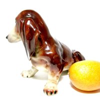 Dachshund Statue or Large Figurine, Mid Century, Weiner Dog Statue, Large 8 Inches Long, Gift for Dachshund Lover, Made in Western Germany