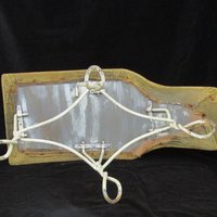 Antique Shoe Store Stool, Salesmans Seat, Wrought Iron, Shoe Salesmens Footstool, Closet Stool or Ottoman