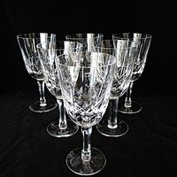 Waterford Wedgwood Wine Glasses or Water Goblets, Galway Ireland, Set of 6, Irish Crystal,  Wedding Gift, Replacement Stemware