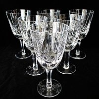 Waterford Wedgwood Wine Glasses or Water Goblets, Galway Ireland, Set of 6, Irish Crystal,  Wedding Gift, Replacement Stemware