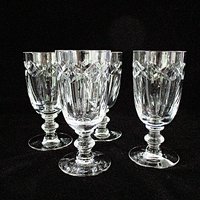 Tiffin Franciscan Large Liquors, 7394 4, Juice Glasses, Cut Vertical and Crisscross, Set of 4, Wedding Gift