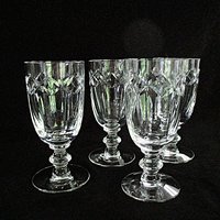Tiffin Franciscan Large Liquors, 7394 4, Juice Glasses, Cut Vertical and Crisscross, Set of 4, Wedding Gift