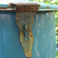 Large Enamelware Goulash Pot, Buda Fok, Made in Hungary, Lidded, Vented, Antique Blue Enamelware Cookware