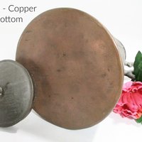 Antique Coffee Pot, Tin and Copper, Tea Pot, Primitive Farmhouse Kitchen Decor, Copper Bottom, Early 1900s