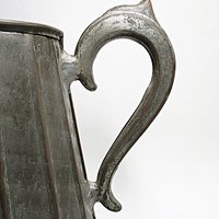 Antique Coffee Pot, Tin and Copper, Tea Pot, Primitive Farmhouse Kitchen Decor, Copper Bottom, Early 1900s