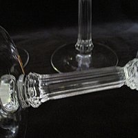 Fostoria Bouquet Water Goblets, Large Wine Glasses, Set of 4, Bridal Stemware, Floral Design, Wedding Gift, 2 Sets Available