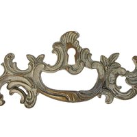 French Provencial Drawer Pulls, Heavy Brass, Ornate Scrolling Design, Back Mount, 2.5 Inch Back Mounting, Hardware Included, Multiples Avail