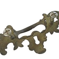French Provencial Drawer Pulls, Heavy Brass, Ornate Scrolling Design, Back Mount, 2.5 Inch Back Mounting, Hardware Included, Multiples Avail
