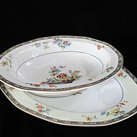 Antique Theodore Haviland Montreux China, Serving Bowl and Platter, Limoges France, Completer Pieces, Wedding Gift, 1920s