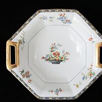Antique Theodore Haviland Montreux China, Asparagus Celery Dish, and Serving Bowl, Limoges France, Completer Pieces, Basket, Wedding Gift