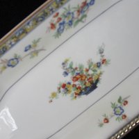 Antique Theodore Haviland Montreux China, Asparagus Celery Dish, and Serving Bowl, Limoges France, Completer Pieces, Basket, Wedding Gift