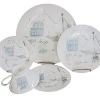 Rosenthal Plaza China, 5pc Place Setting, Artist Raymond Loewry, Selb Germany, City Plaza, Mid Century, Excellent Condition, 4 Available