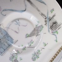 Rosenthal Plaza China, Saucers, Set of 4, Artist Raymond Loewry, Selb Germany, City Plaza, Mid Century, Excellent Condition