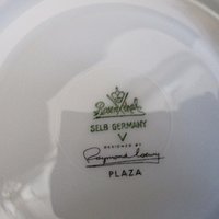 Rosenthal Plaza China, Saucers, Set of 4, Artist Raymond Loewry, Selb Germany, City Plaza, Mid Century, Excellent Condition