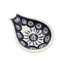 Spoon Rest, Polish Pottery, Boleslawiec Pottery. Dark Navy Blue, Kitchen Supplies