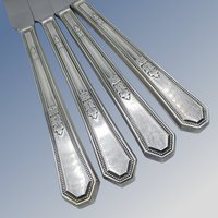 Wm Rogers Mayfair Flatware, Dinner Knives, Silver Plate, Set of4, Antique Silverware, 1923, Replacement Flatware