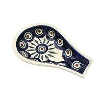Spoon Rest, Polish Pottery, Boleslawiec Pottery. Dark Navy Blue, Kitchen Supplies