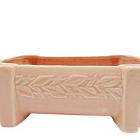 McCoy Pottery Planter, Pink Peach, Trough Shape, Garden Dish, Rectangular, 8 Inch Length