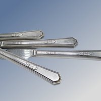 Wm Rogers Mayfair Flatware, Dinner Knives, Silver Plate, Set of4, Antique Silverware, 1923, Replacement Flatware