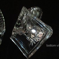 Crystal Pouter Pigeon Bookends by Paden City Glass, Set of 2, Heavy Bird Bookends, 1940s