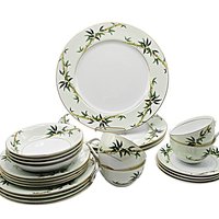 Kent China, Bali Hai, 24pc Starter Set, Made in Japan, Tropical Midcentury Dinnerware , 2 Sets Available, Excellent Condition, Wedding Gift