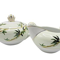 Kent China, Bali Hai, Creamer and Sugar Bowl, Tropical Mid Century Dinnerware, Completer or Replacement Pieces, Excellent Condition, Japan