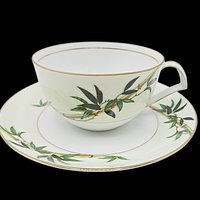 Kent China, Bali Hai, Cup and Saucer Set, Tropical Mid Century Dinnerware, Completer or Replacement Pieces, Excellent Condition, Japan