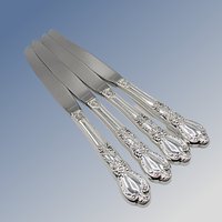 Dinner Knives Roger Bro, Heritage Silver Plate Flatware Silverware, Set of 4, Replacement Pieces