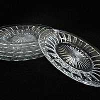 Heisey Glass Plates, Narrow Flute, Set of 6 Salad Plates or Set of 6 Bread Dessert Plates, Luncheon Plates, Dessert Plates, Clear Plates
